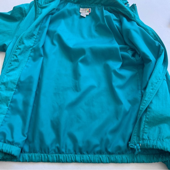 Claudia Barnes Sport Vintage Windbreaker Womens Small Zip Up Jacket Turquoise - Picture 5 of 15